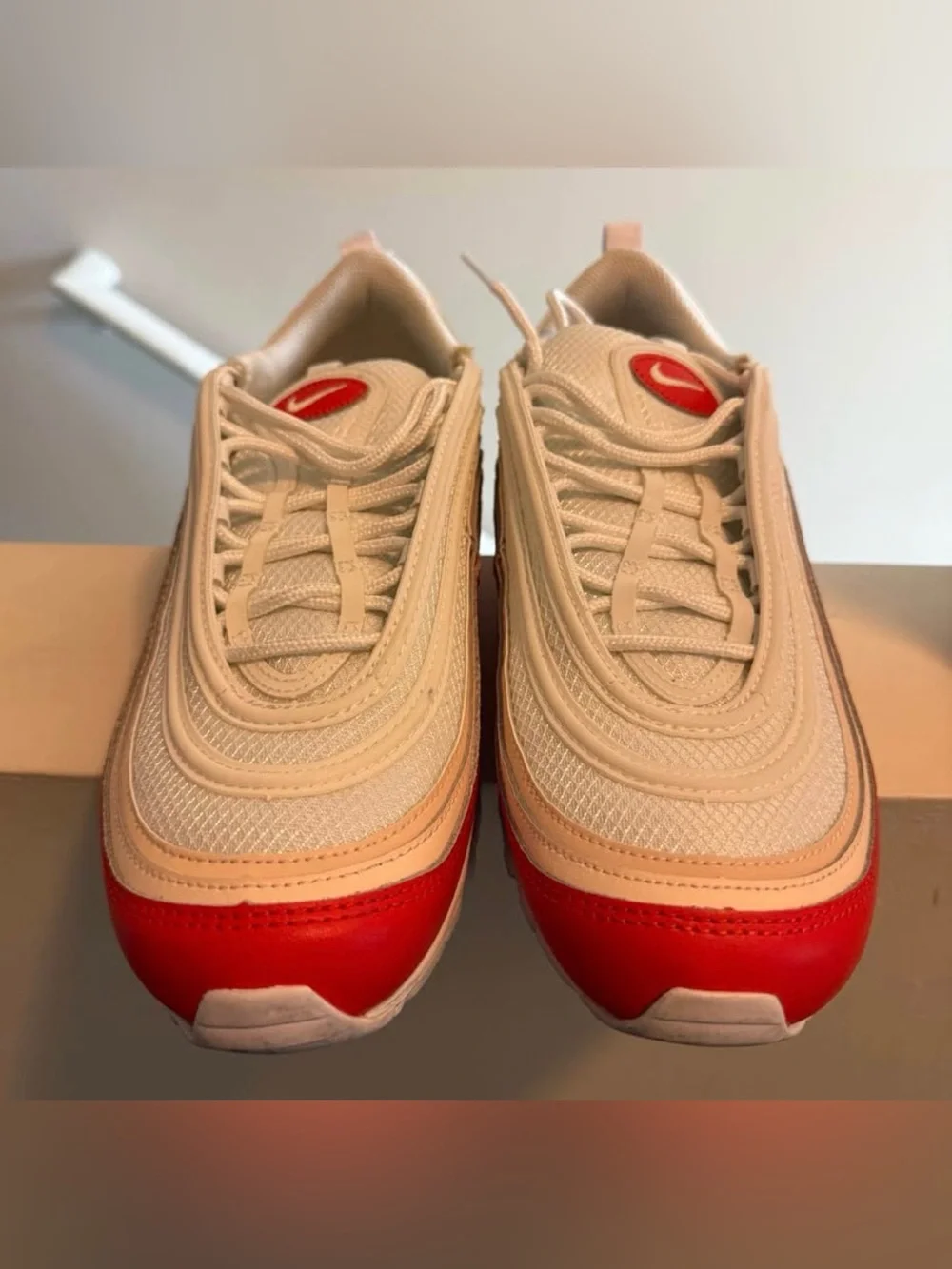 Men white and orange Athletic Sneakers